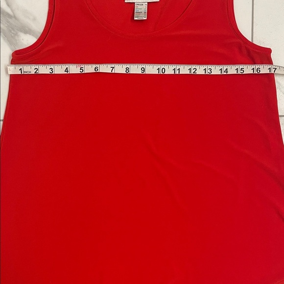 Joseph Ribkoff Vibrant Red Sleeveless Tank Tunic Top Asymmetrical hemline Sz 4 - Picture 7 of 9